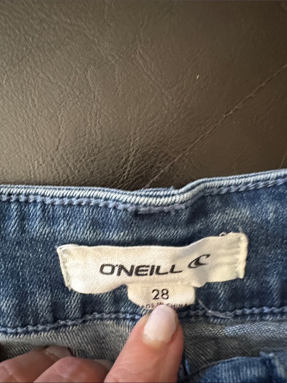 O'Neill Light Blue Distressed Denim Cutoff Shorts - Picture 3 of 3